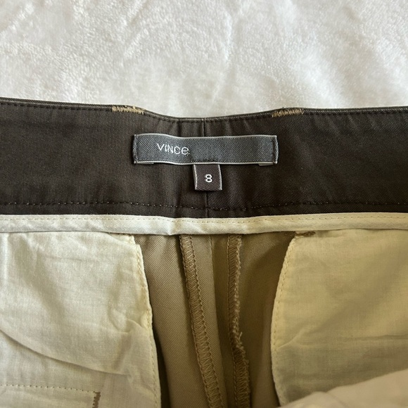 Vince Tan and Green Straight Leg Pants - Picture 3 of 7